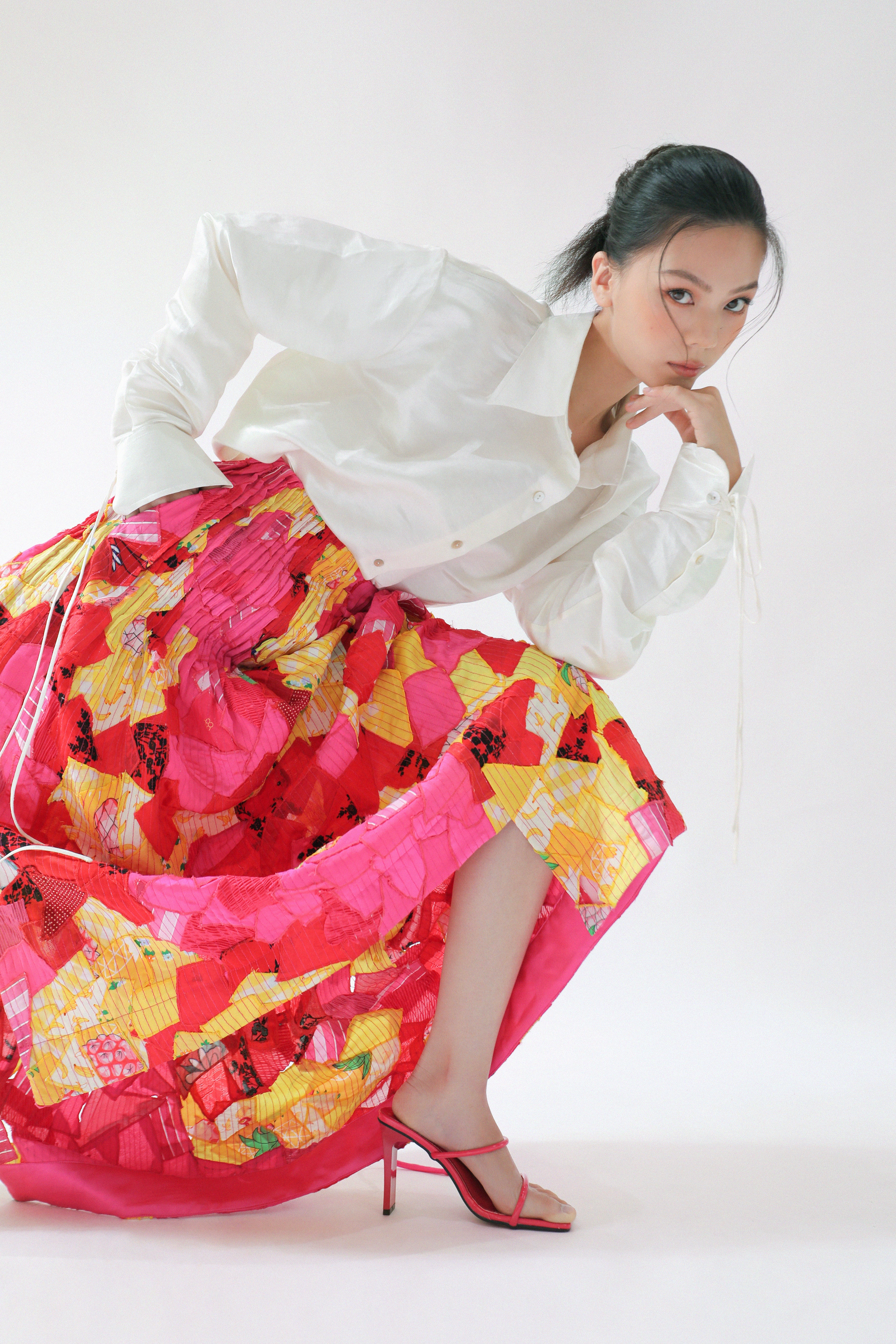 March Flower Midi Skirt