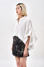 White Coral Crop Top