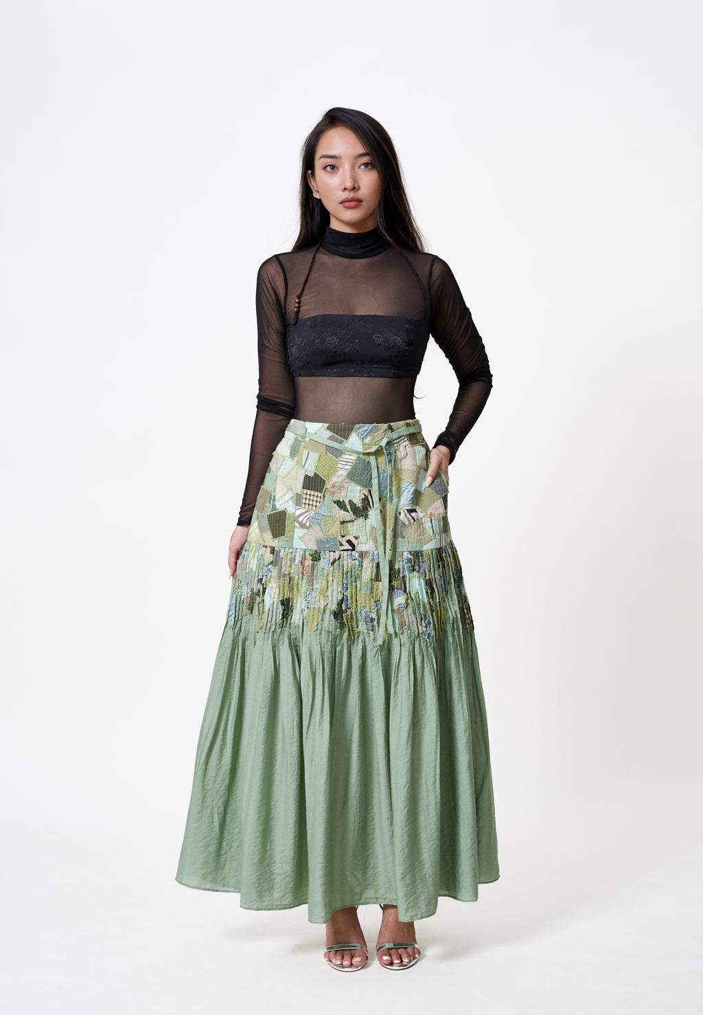 Scrap Midi Skirt