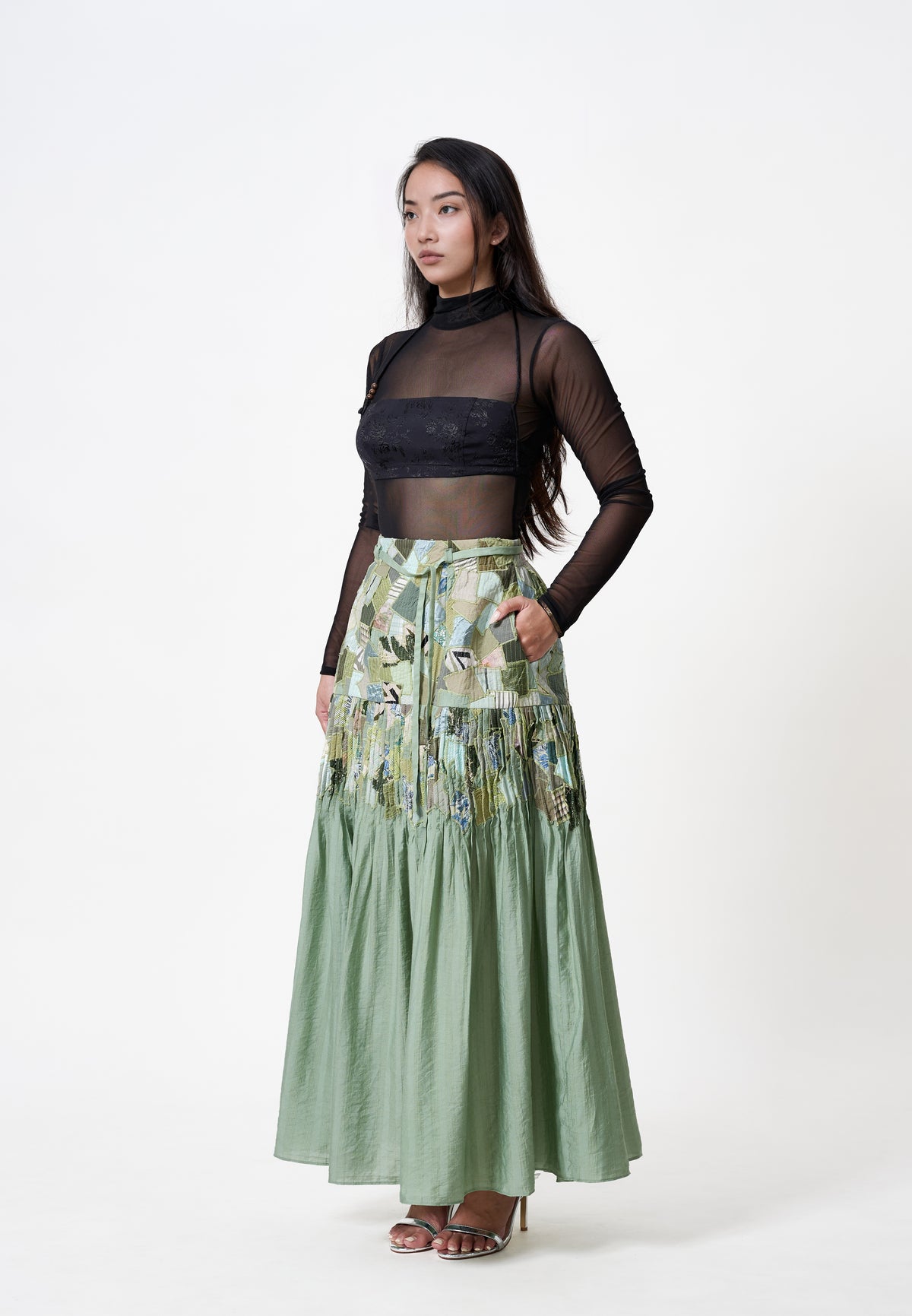 Scrap Midi Skirt