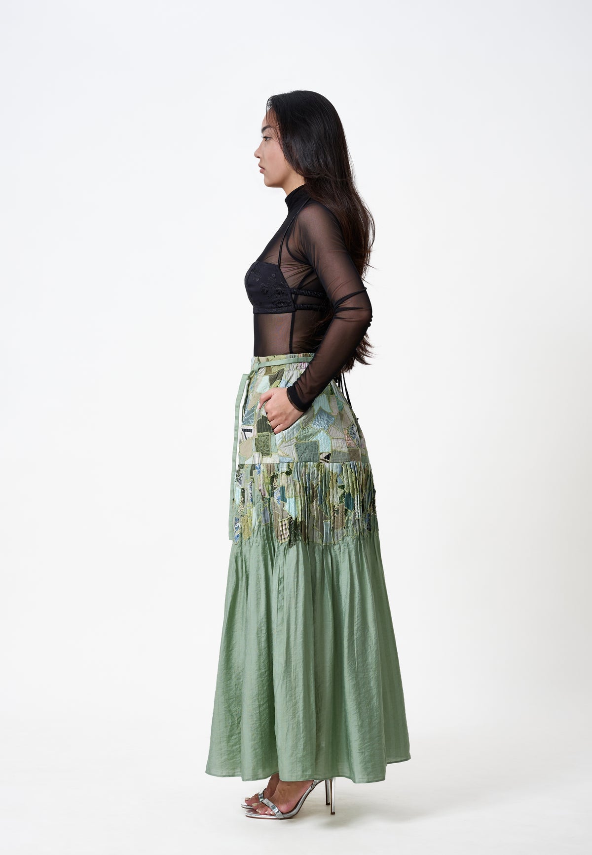 Scrap Midi Skirt