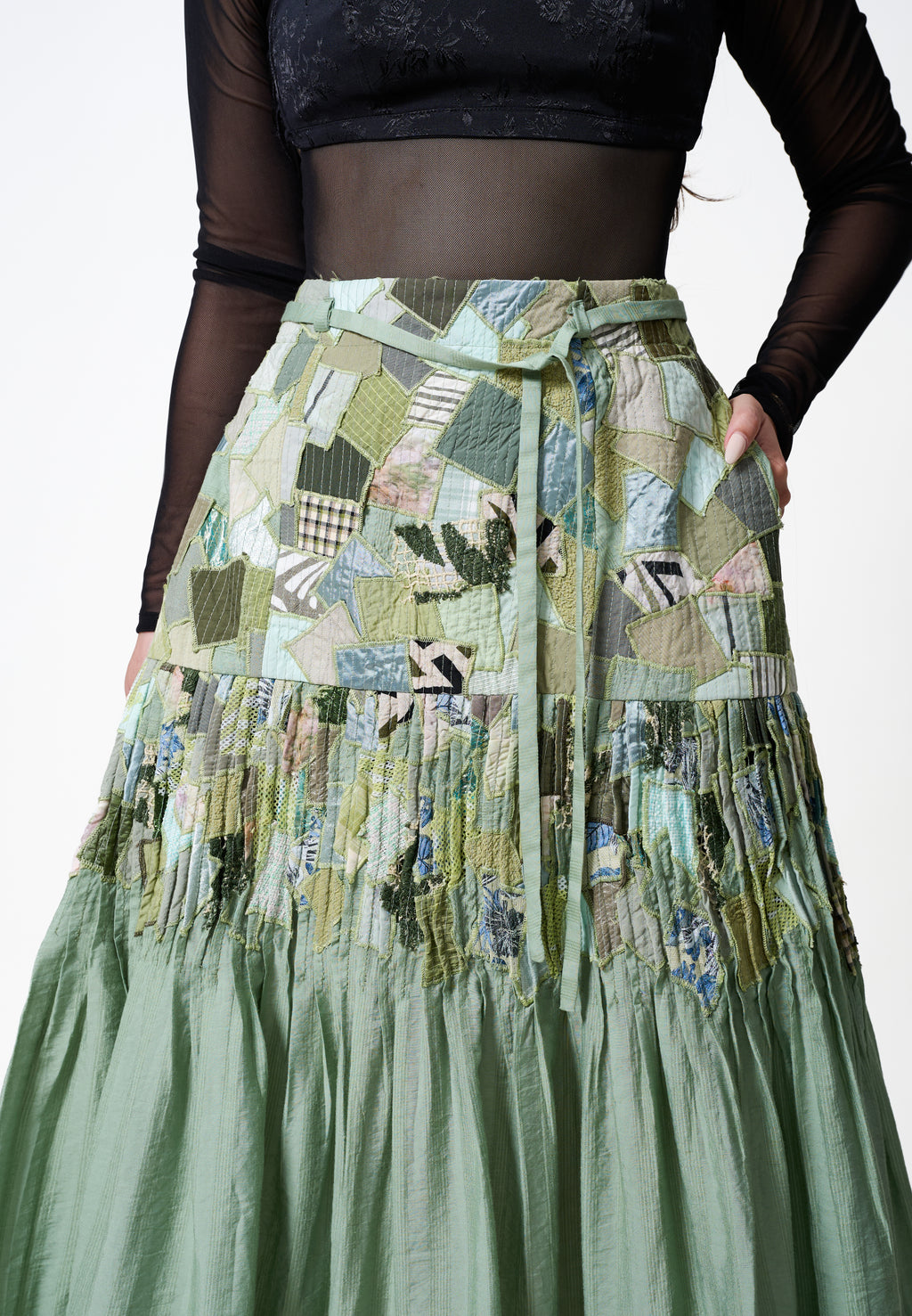 Scrap Midi Skirt