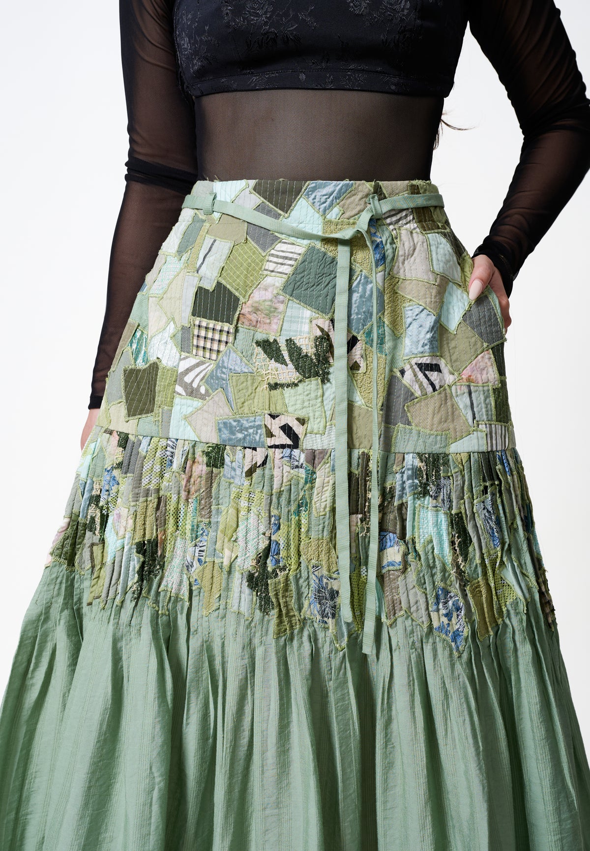 Scrap Midi Skirt