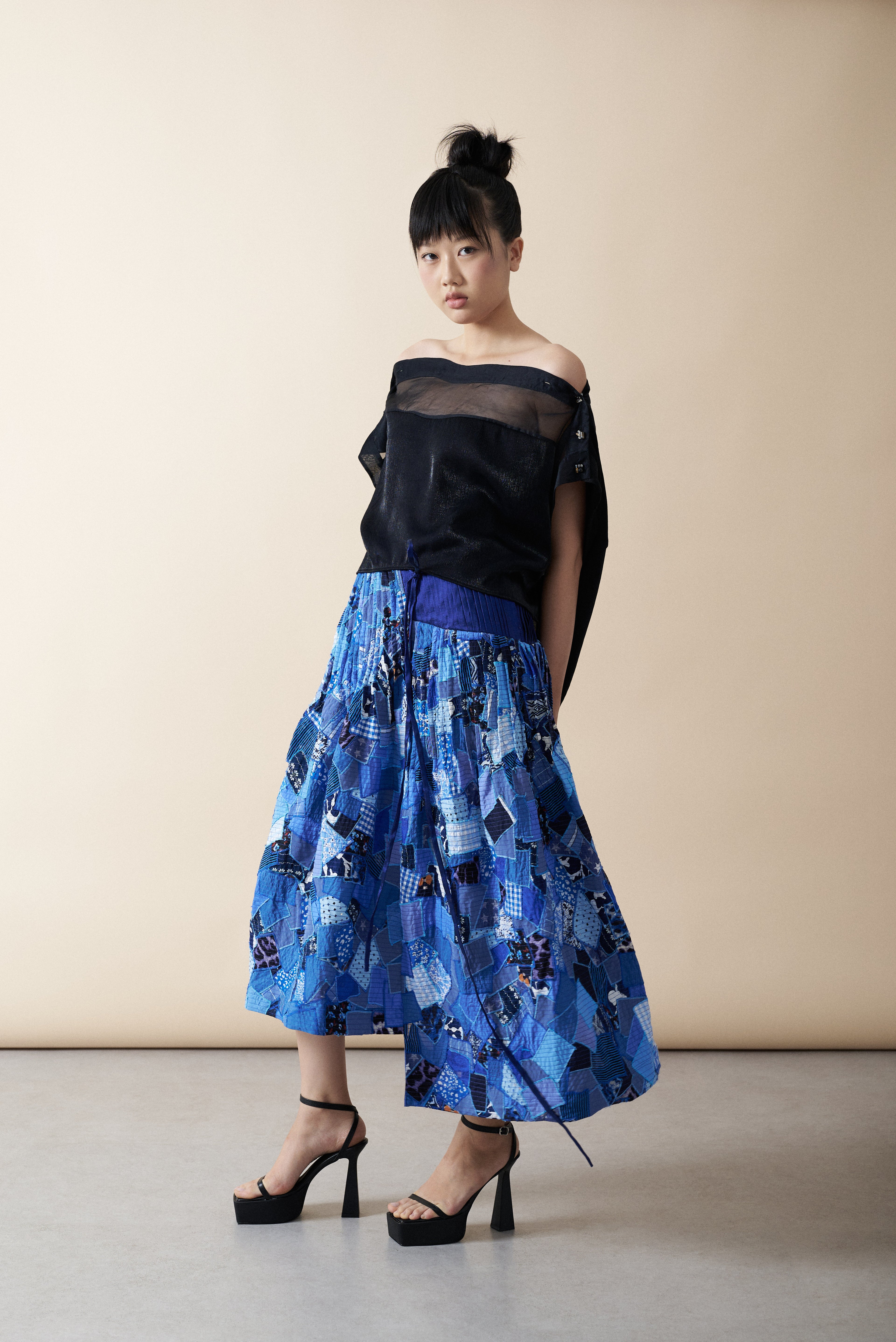 (PRE-ORDER)  Love of Blue Midi Skirt