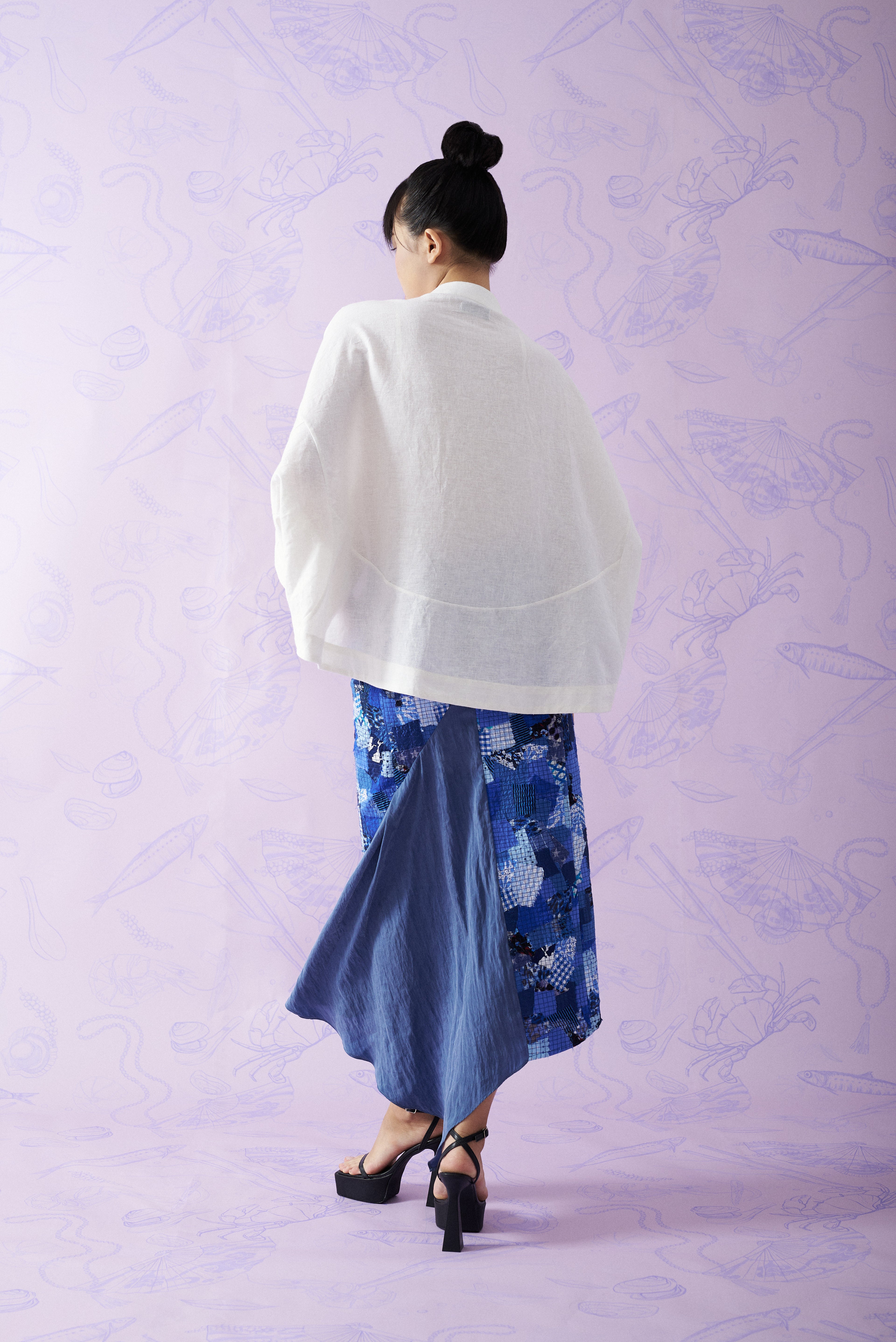 (PRE-ORDER) Blue Coral Midi Skirt