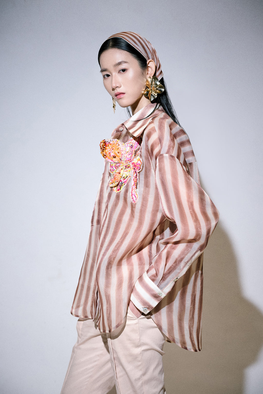 (PRE-ORDER) Art-Deco Flower Overshirt