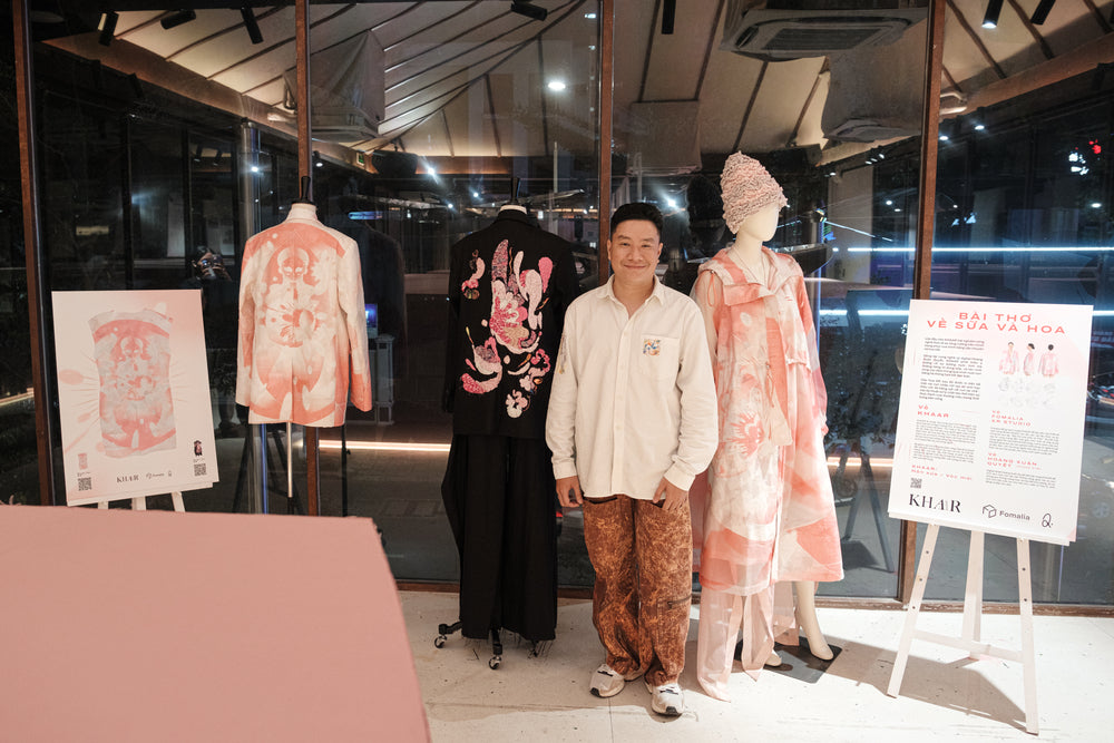 KHAAR is a Vietnamese fashion house dedicated to zero-waste craft, slow design and quiet luxury.